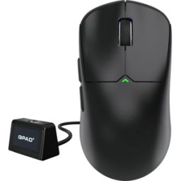 Qpad Mark Model 3 Wireless Optical Gaming Mouse with Vision Screen – Black
