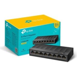 TP-LINK LS1008G 8-Port Gigabit Ethernet Switch – Desktop/Wall-Mount, Plug & Play, Ethernet Splitter, Plastic Casing