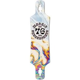 Madrid Drop-Thru Longboard Deck (Chroma) - White;Yellow;Blue - Size: 39