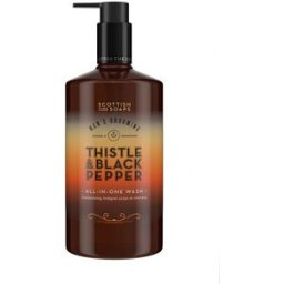 Scottish Fine Soaps Thistle & Black Pepper All In One Wash 500ml Pump