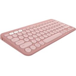 Logitech Pebble Keys 2 K380s Bluetooth Keyboard – Slim, Multi-Device, Customizable Shortcuts, UK QWERTY, Rose, New