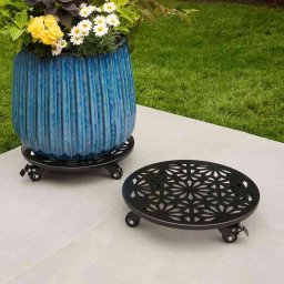 Inside Outside Plant Caddy 2 Pack Plant Stand Heavy Duty Pot Cart with Casters