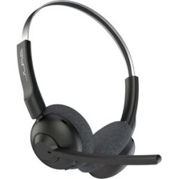 JLab Go Work Pop Wireless Headsets with Microphone - 50+ H Bluetooth Computer Headset, Multipoint Connect, On Ear Wireless Office PC Laptop Headset with Microphone, Black