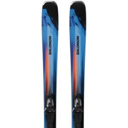 Salomon E Stance 84 + M11 GW All Mountain Skis (Black) - Black;Blue - Size: 169cm