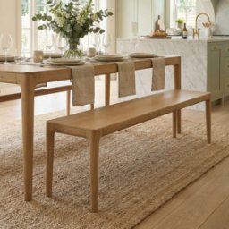 Harbour Lifestyle Marlow Dining Wooden Bench in Light Oak