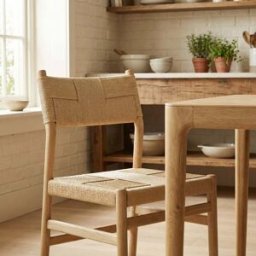 Harbour Lifestyle Marlow Set of 2 Woven Dining Chair in Light Oak