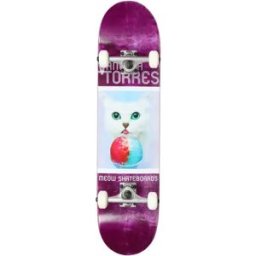 Meow Skateboards Meow Vanessa Torres Furreal Pro Complete Skateboard (Purple) - Purple;White - Size: 8