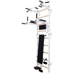 BenchK 700 White + Steel Pull Up Bar + Dip Bar + Bench