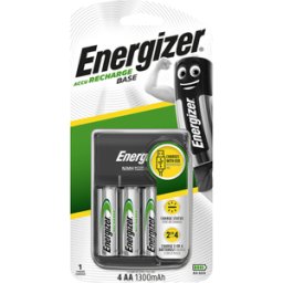 Energizer USB Base Charger Inc 4 x AA 1300mAh Rechargeable Batteries