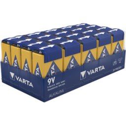 Varta Industrial Pro 4022 9V PP3 6LR61 Batteries Box of 20