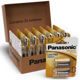 Panasonic Alkaline Power (Bronze) D LR20 Batteries 24 Pack