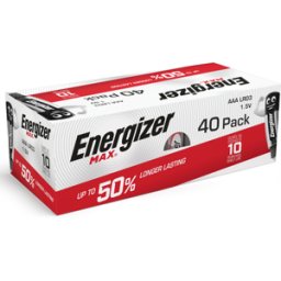 Energizer Max AAA LR03 Alkaline Batteries 40 Pack