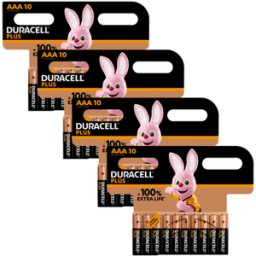 Duracell Plus AAA LR03 Batteries Bulk 40 Pack