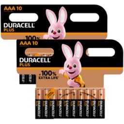 Duracell Plus AAA LR03 Batteries Bulk 20 Pack
