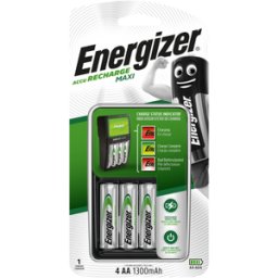 Energizer Maxi Charger Inc 4 x AA 1300mAh Rechargeable Batteries
