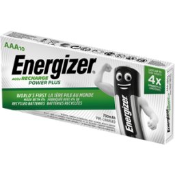Energizer Power Plus AAA HR03 700mAh Pre-charged Rechargeable Batteries 10 Pack