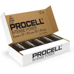 Duracell Procell Intense Power C LR14 PX1400 Batteries Box of 50
