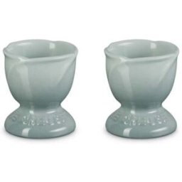 Le Creuset La Jardin Tulip Stoneware Set of 2 Egg Cups - Sea Salt