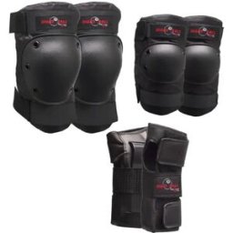 Eight Ball Skate Pads 3-Pack (Black) - Black - Size: Medium