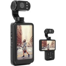 AgfaPhoto Realimove MC3X Gimbal Camera – 3-Axis 4K Ultra HD, 20 MP, Touchscreen Rotating Display – Black