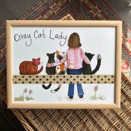 Alex Clark Lap Tray - Crazy Cat Lady