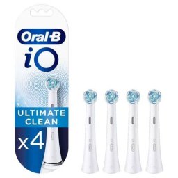Oral-B iO Ultimate Clean Replacement Brush Heads Pack of 4 Genuine Black/White - White