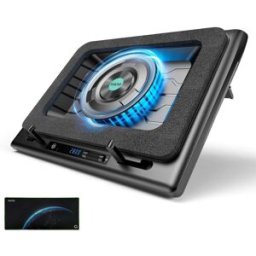 llano V13 Gaming Laptop Cooling Pad – 5.5” High-Speed External Fan Adjustable Speed Touch Control 3-Port USB Hub Ultra Cooling for 15–19" Laptops Rapid Heat Dissipation – No RGB Version, Used Good