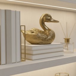 Decorative Gold Laying Duck Ornament