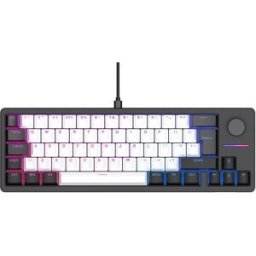 QPAD Loop 65 Model 1 Gasket Mechanical Gaming Keyboard - Black & White