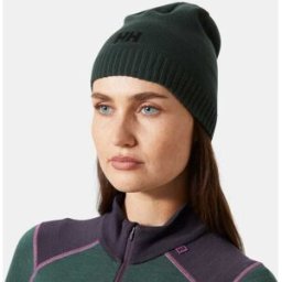 Helly Hansen Unisex Brand Soft Jersey Knit Beanie Green STD - Dark Jungle Green - Unisex