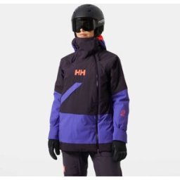 Helly Hansen Women's Powchaser Asymmetric Ski Jacket Purple XS - Black Grape Purple - Female