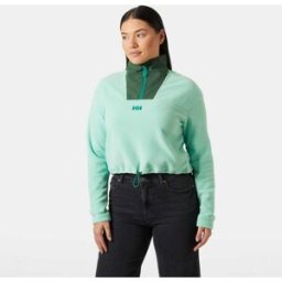 Helly Hansen Women's Daybreaker Cropped Fleece Green L - Lagoon Green - Female