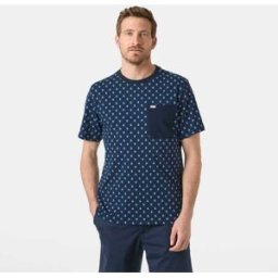 Helly Hansen Men's Hudson T-Shirt Navy S - Navy Blue Aop - Male