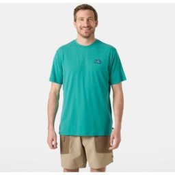 Helly Hansen Men's Skog Recycled Graphic T-Shirt Green S - Dark Mint Green - Male