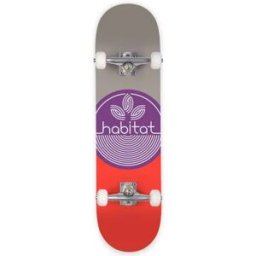 Habitat Skateboards Habitat Leaf Dot Complete Skateboard (Purple) - Purple - Size: 8