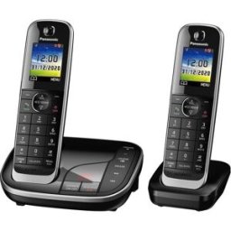 Panasonic KX-TGJ422EB Cordless Phone – Twin Handsets (Black)