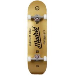 Madrid Legacy Exclusives Banner Complete Skateboard (Gold) - Gold;Black - Size: 8
