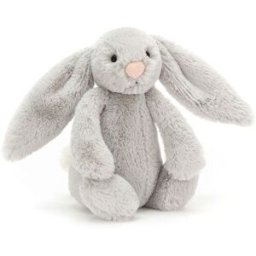 Jellycat Bashful Silver Bunny Medium - L: 9 cm x l: 12 cm x h: 31 cm