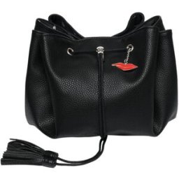 Donna May London Lay Flat Faux Leather Black Makeup Bag