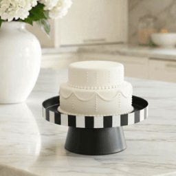 Cato Monochrome Striped Cake Stand