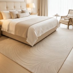 Braun Beige Swirl Pattern Abstract Rug, 221 x 160cm