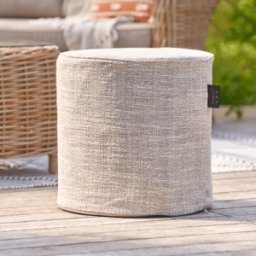Maldives Outdoor Heated Neutral Textured Medium Round Stool