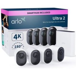 Arlo Ultra 2 4K UHD Wireless Outdoor Security Camera System – 4 Cam Kit, 6-Month Battery, Night Vision, Weatherproof