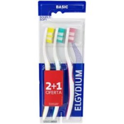 Elgydium Basic Soft Brush Kit x3