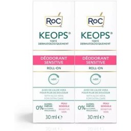Roc Keops Sensitive Deodorant Roll-On 2x30ml