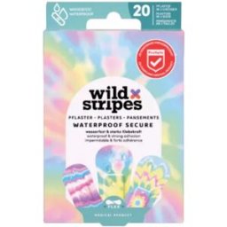 Wild Stripes Waterproof Secure Rainbow Bandages x20