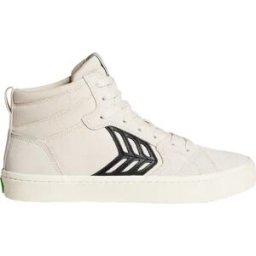 Cariuma Catiba High Pro Skate Shoes (Off-white Vintage / Black) - White - Size: 9.5 EU
