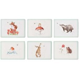 Wrendale Designs by Hannah Dale 6 Piece Placemat Set - Bee - Woodland Animal
