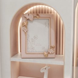 Elowen Blush Pink & Gold Ginkgo Leaf Photo Frame - 4x6