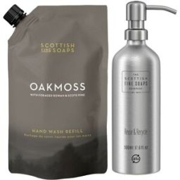 Scottish Fine Soaps Oakmoss Hand Wash Refill 1.2ltr Pouch & Refillable